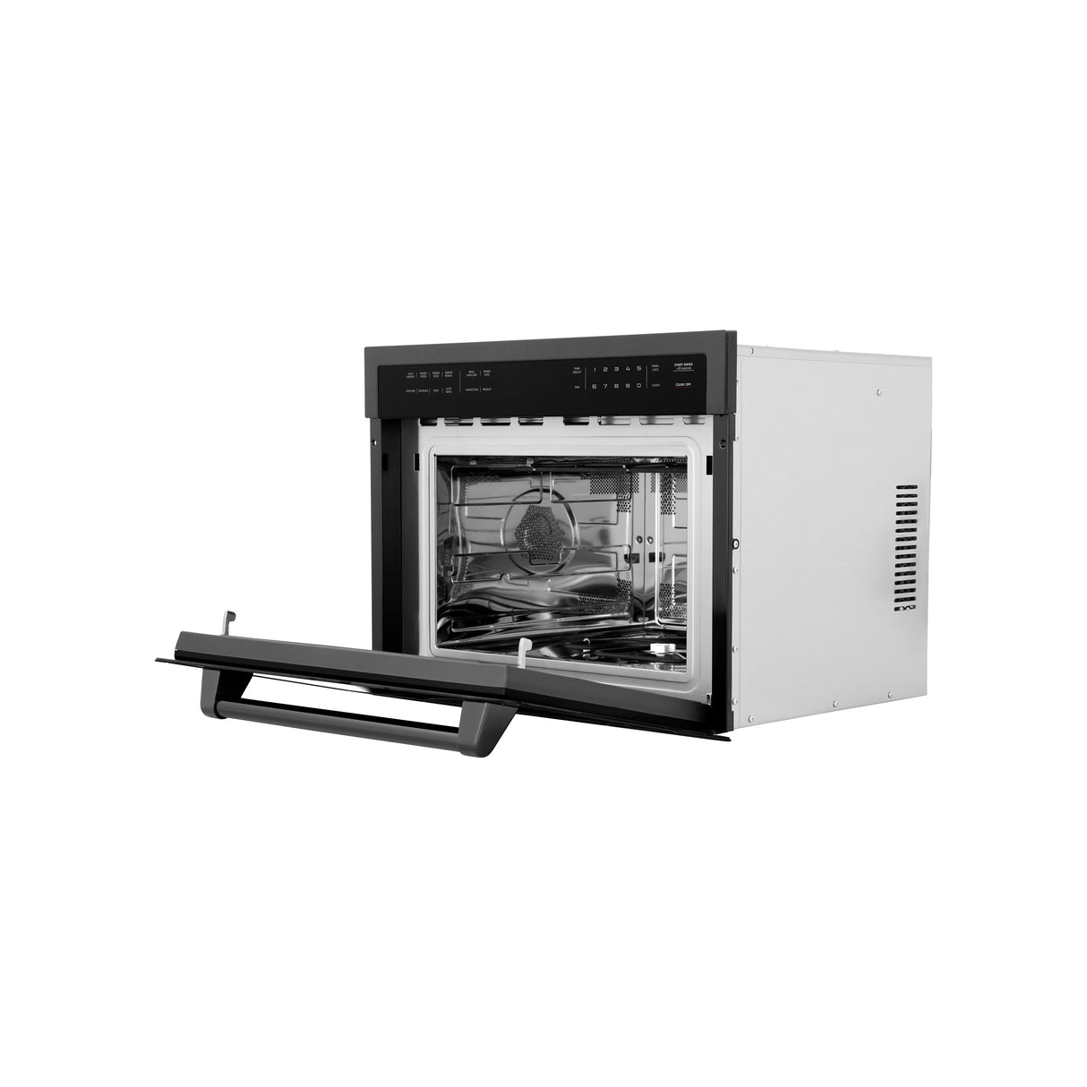 ZLINE 24" 1.6 cu ft. Built-in Convection Microwave Oven in Black Stainless Steel with Speed and Sensor Cooking (MWO-24-BS)