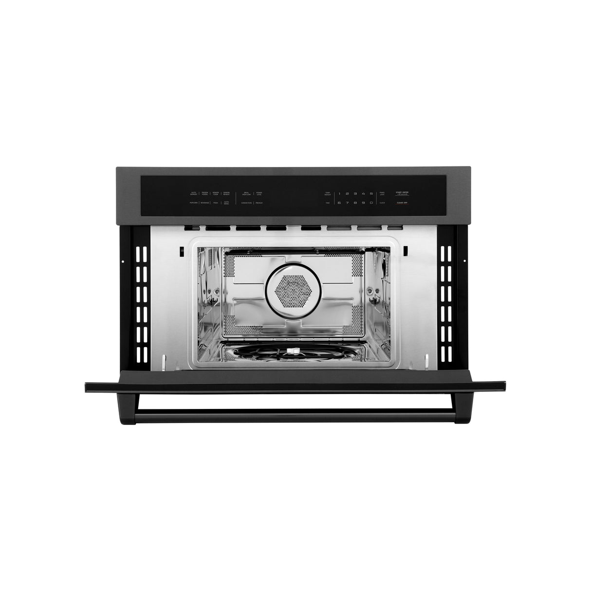 ZLINE 30” 1.6 cu ft. Built-in Convection Microwave Oven in Black Stainless Steel with Speed and Sensor Cooking (MWO-30-BS)