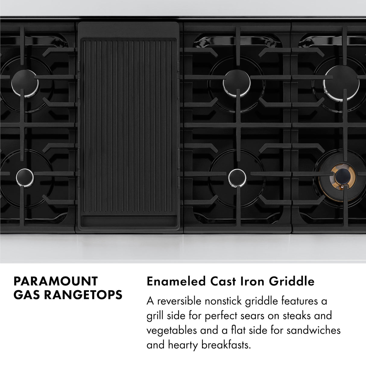 ZLINE 48 in. Paramount Gas Rangetop with 8 Burners and Porcelain Cooktop in Stainless Steel (SRT48)