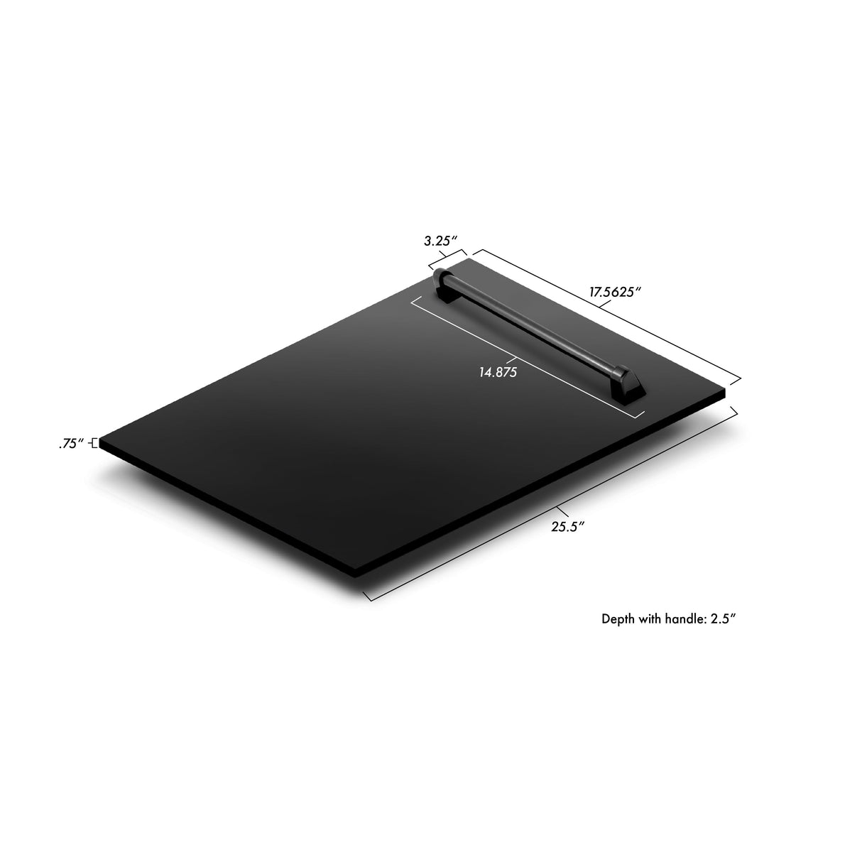 ZLINE 18" Tallac Dishwasher Panel in Black Stainless Steel with Traditional Handle (DPV-BS-18)