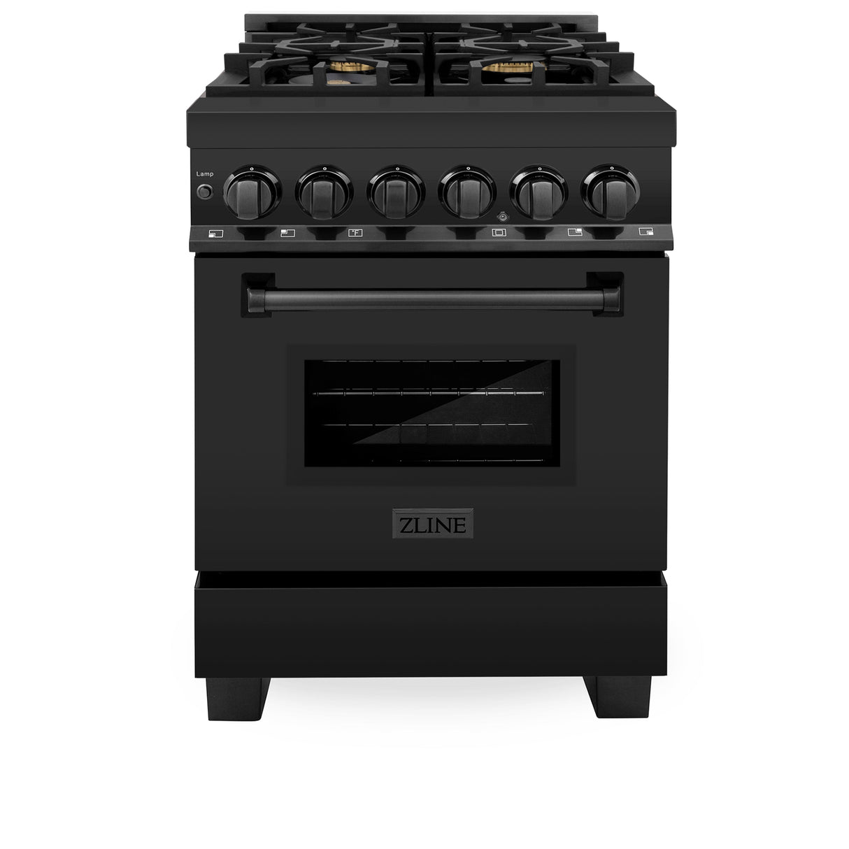 ZLINE 24 in. 2.8 cu. ft. Legacy Dual Fuel Range with 4 Burner Gas Cooktop and Electric Convection Oven