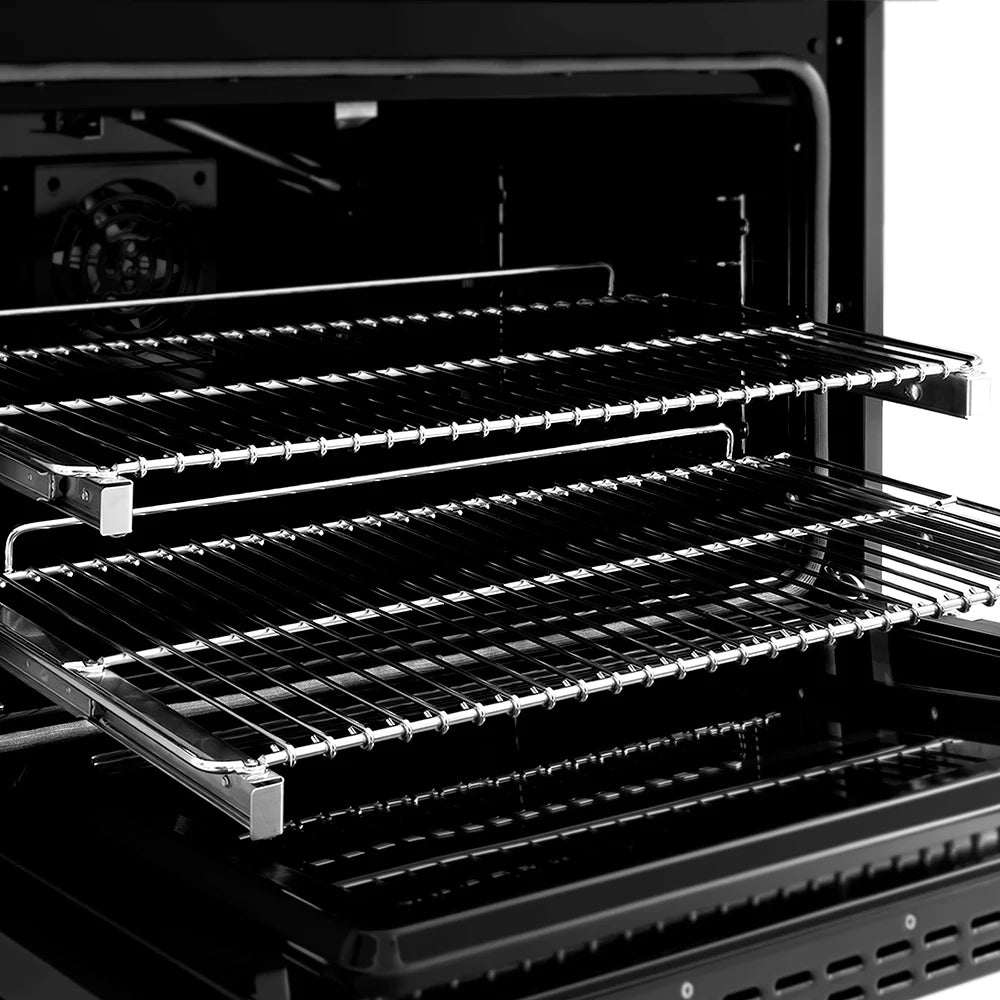 ZLINE Autograph Edition 36 in. 5.2 cu. ft. Paramount Gas Range with 6 Burner DuoPro™ Cooktop and Convection Gas Oven in Black Stainless Steel and Polished Gold Accents (PSGRBZ-36-G)