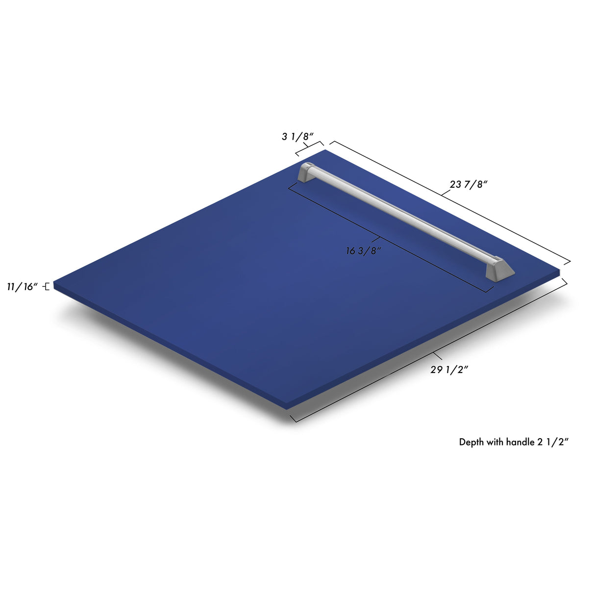 ZLINE 24" Monument Dishwasher Panel in Blue Matte with Traditional Handle (DPMT-BM-24)