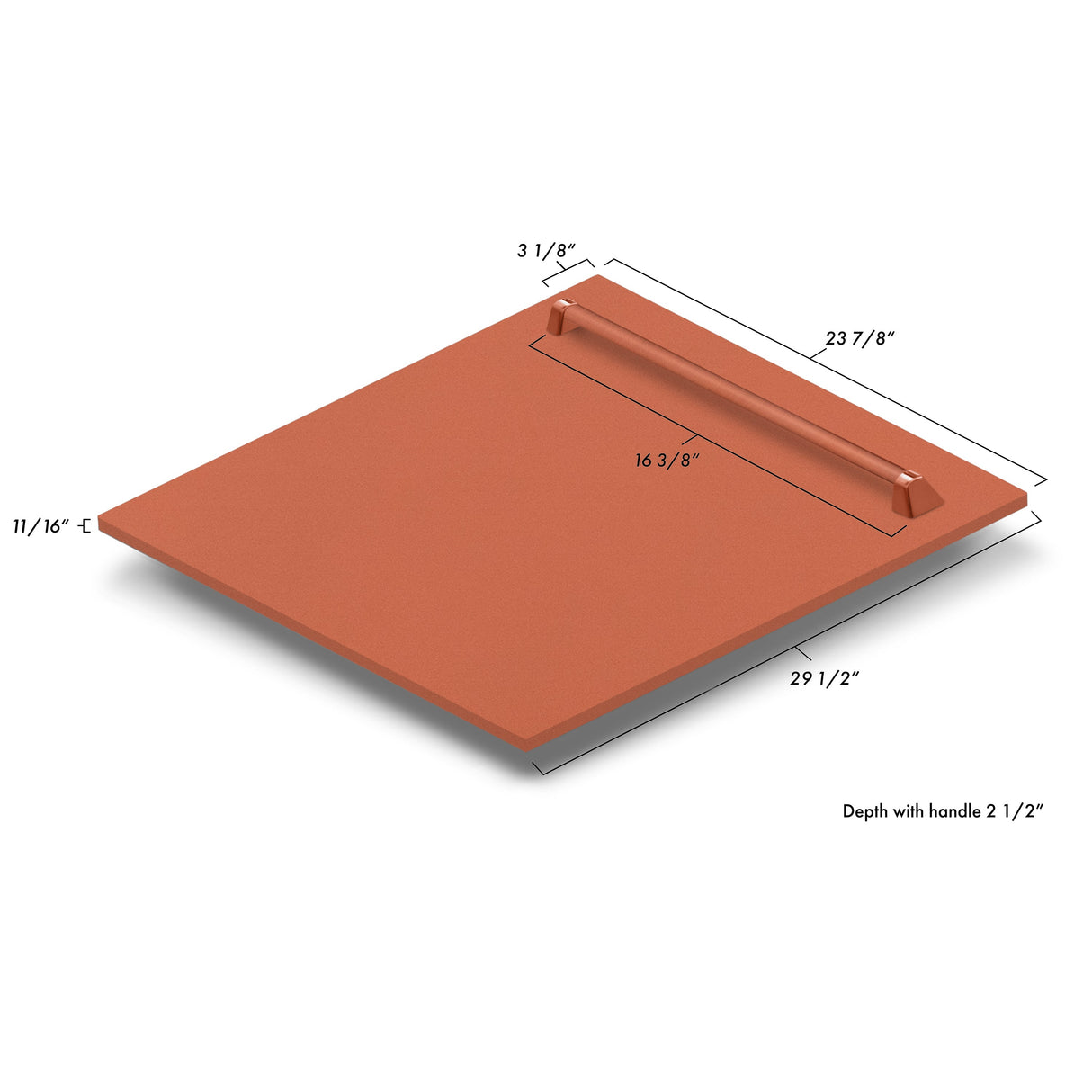 ZLINE 24" Monument Dishwasher Panel in Copper with Traditional Handle (DPMT-C-24)