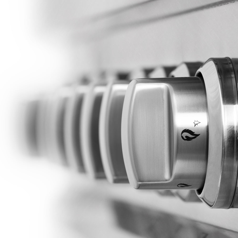 ZLINE 36 in. 4.6 cu. ft. Legacy Dual Fuel Range with Gas Cooktop and Electric Convection Oven in Satin Stainless Steel with 6 Brass Burners (RAS-SN-BR-36)