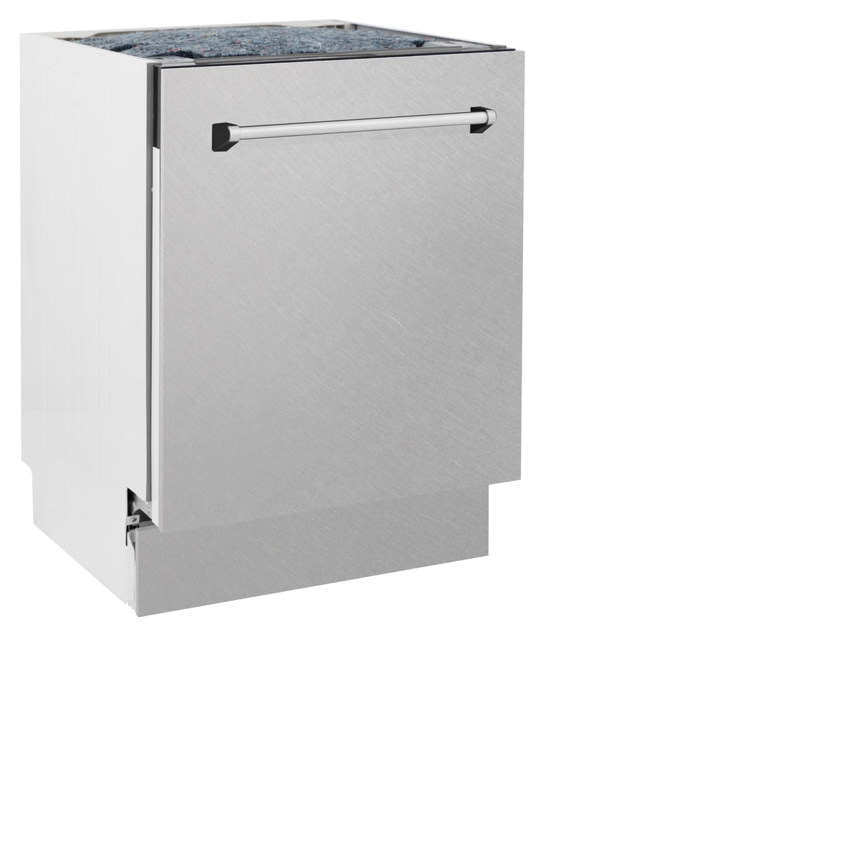 ZLINE 24 in. Tallac Series 3rd Rack Tall Tub Dishwasher with Satin Stainless Steel Panel and Stainless Steel Tub, 51dBa (DWV-SN-24)