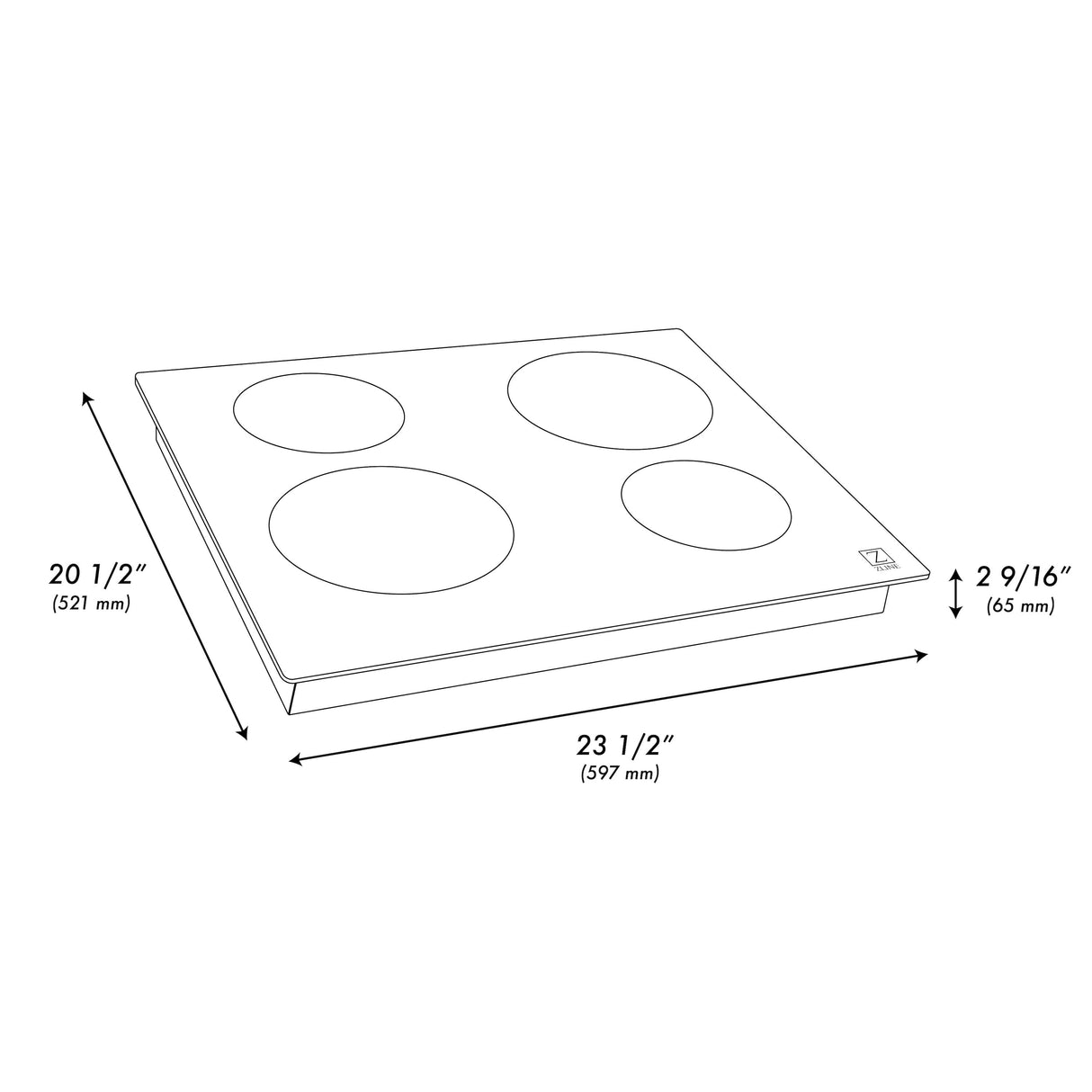 ZLINE 24" Induction Cooktop with 4 burners (RCIND-24)