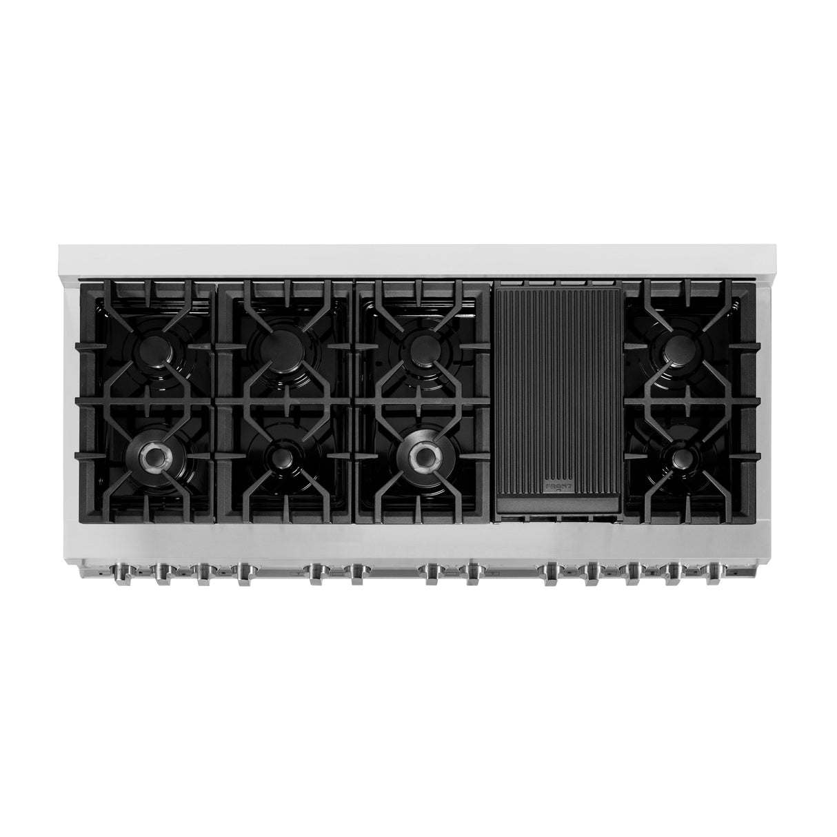 ZLINE 60 in. 7.4 cu. ft. Legacy Dual Fuel Range with 9 Burner Gas Cooktop and 2 Electric Convection Ovens in Satin Stainless Steel and Black Matte Doors (RAS-BLM-60)