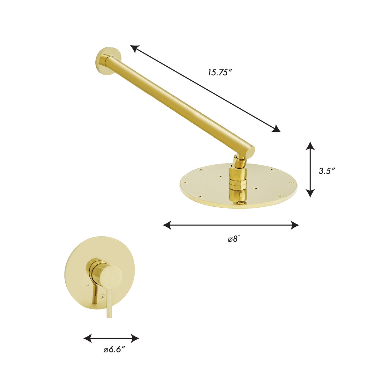 ZLINE Autograph Edition El Dorado Shower Faucet in Polished Gold (ELD-SHF-PG)