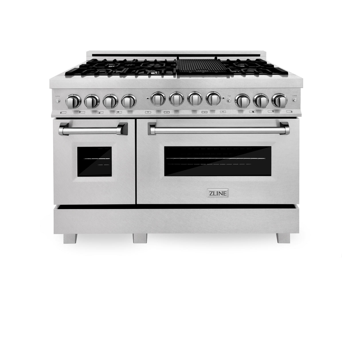 ZLINE 48 in. 6.0 cu. ft. Range with Natural Gas Stove and Natural Gas Oven in Fingerprint Resistant Stainless Steel (RGS-SN-48)