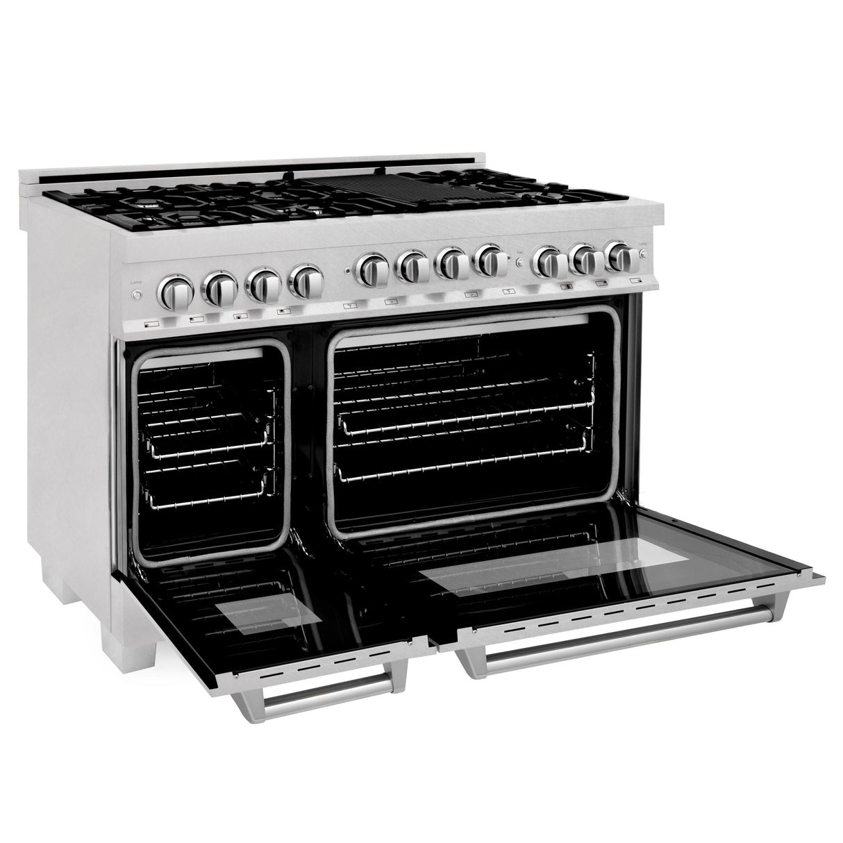 ZLINE 48 in. 6.0 cu. ft. Range with Natural Gas Stove and Natural Gas Oven in Fingerprint Resistant Stainless Steel (RGS-SN-48)