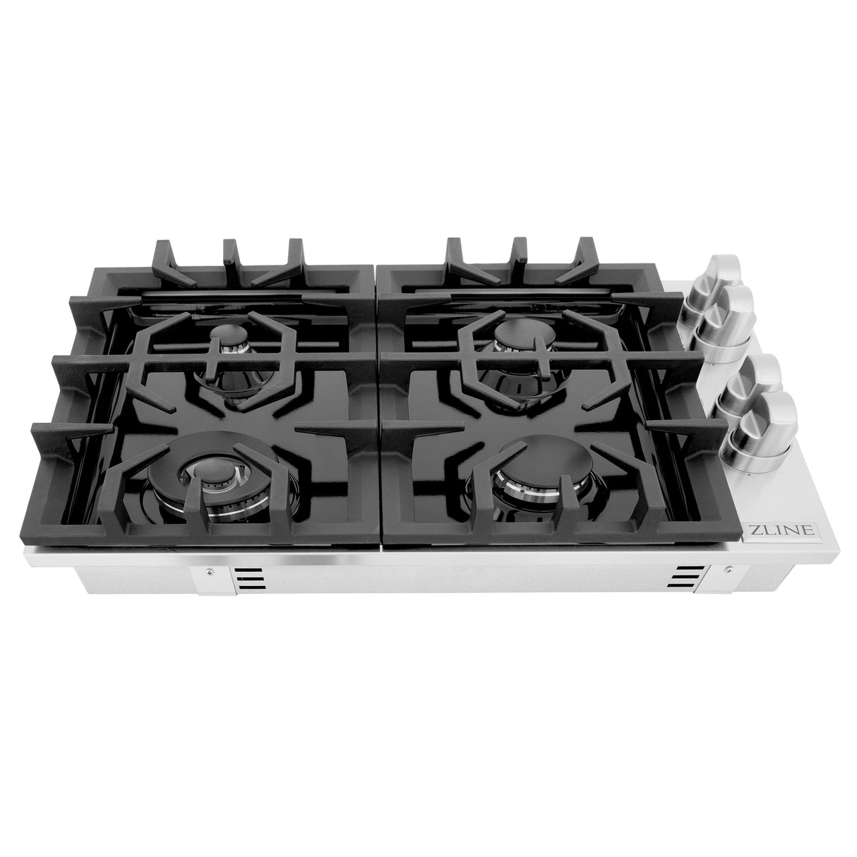 ZLINE 30" Gas Cooktop with 4 Gas Burners and Black Porcelain Top (RC30-PBT)
