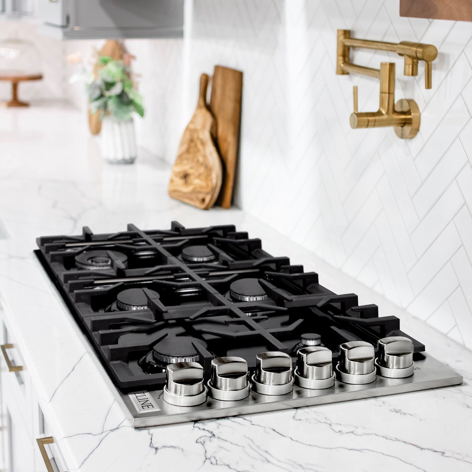 ZLINE Dropin Cooktop in Stainless Steel (Gas) (RC36-PBT)