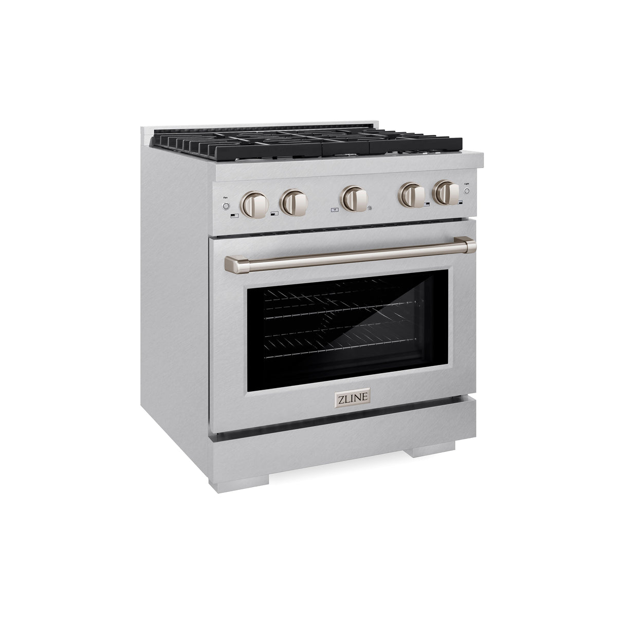 ZLINE 30 in. 4.2 cu. ft. Paramount Gas Range with 4 Burner Cooktop and Convection Gas Oven in Satin Stainless Steel (SGRS-30)