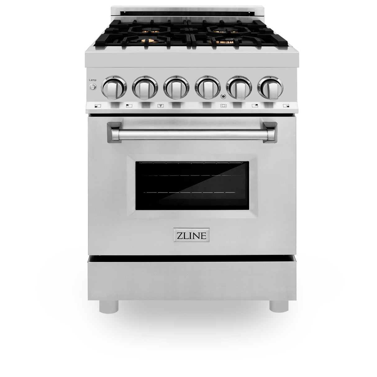 ZLINE 24 in. 2.8 cu. ft. Legacy Dual Fuel Range with 4 Burner Gas Cooktop and Electric Convection Oven