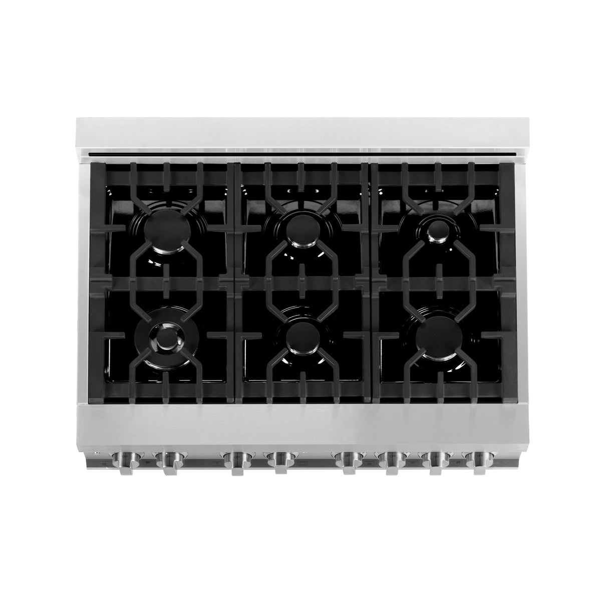 ZLINE 36 in. Professional 4.6 cu. ft. 6 Gas on Gas Range in Stainless Steel with Reversible Griddle (RG-GR-36)