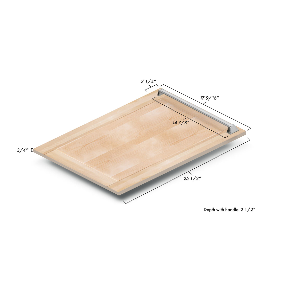 ZLINE 18" Tallac Dishwasher Panel in Unfinished Wood with Traditional Handle (DPV-UF-18)