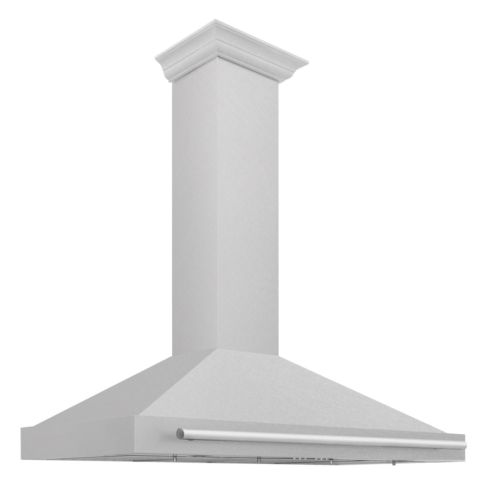 ZLINE 48 in. Convertible Fingerprint Resistant DuraSnow® Stainless Steel Range Hood with Stainless Steel Handle (KB4SNX-48)
