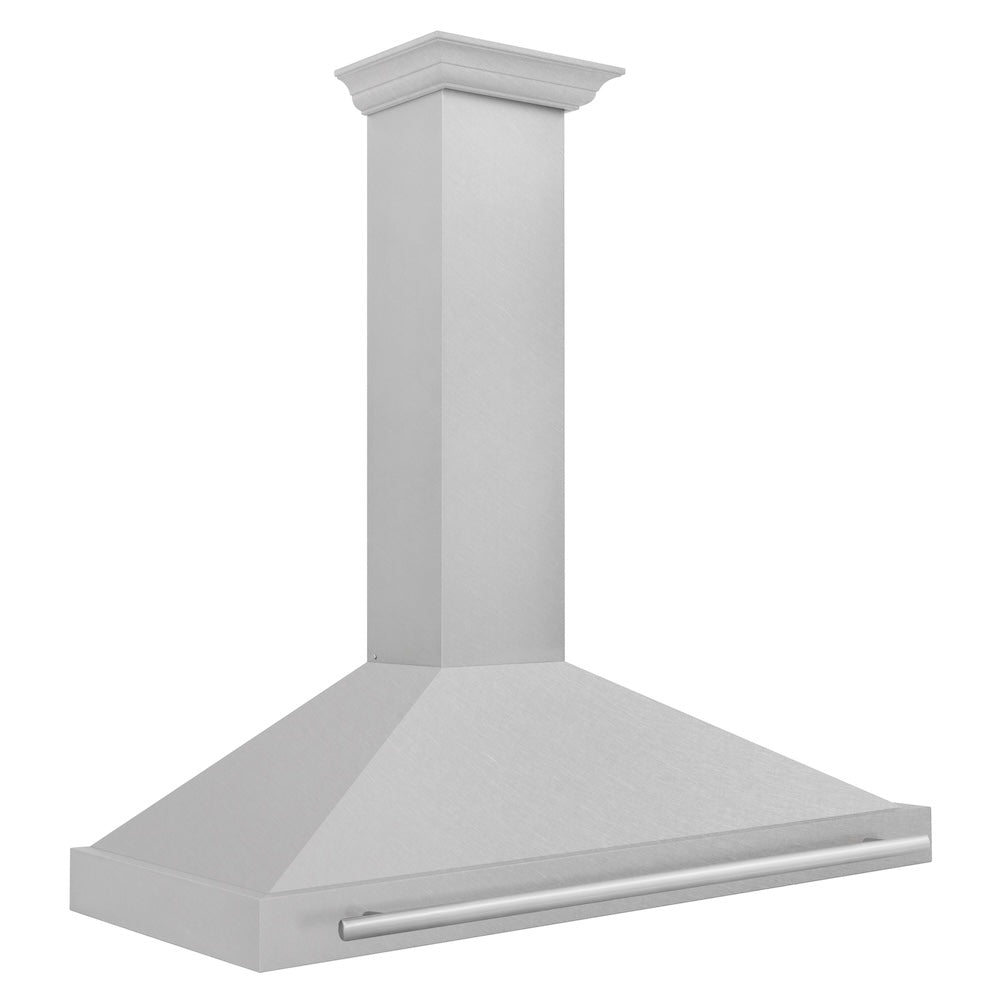 ZLINE 48 in. Convertible Fingerprint Resistant DuraSnow® Stainless Steel Range Hood with Stainless Steel Handle (KB4SNX-48)