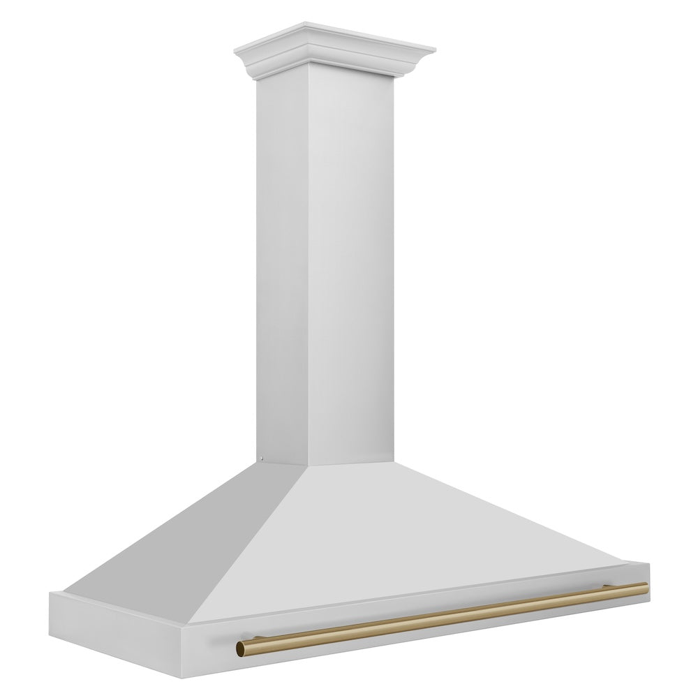 ZLINE 48 in. Autograph Edition Convertible Stainless Steel Range Hood with Stainless Steel Shell and Champagne Bronze Accents (KB4STZ-48-CB)