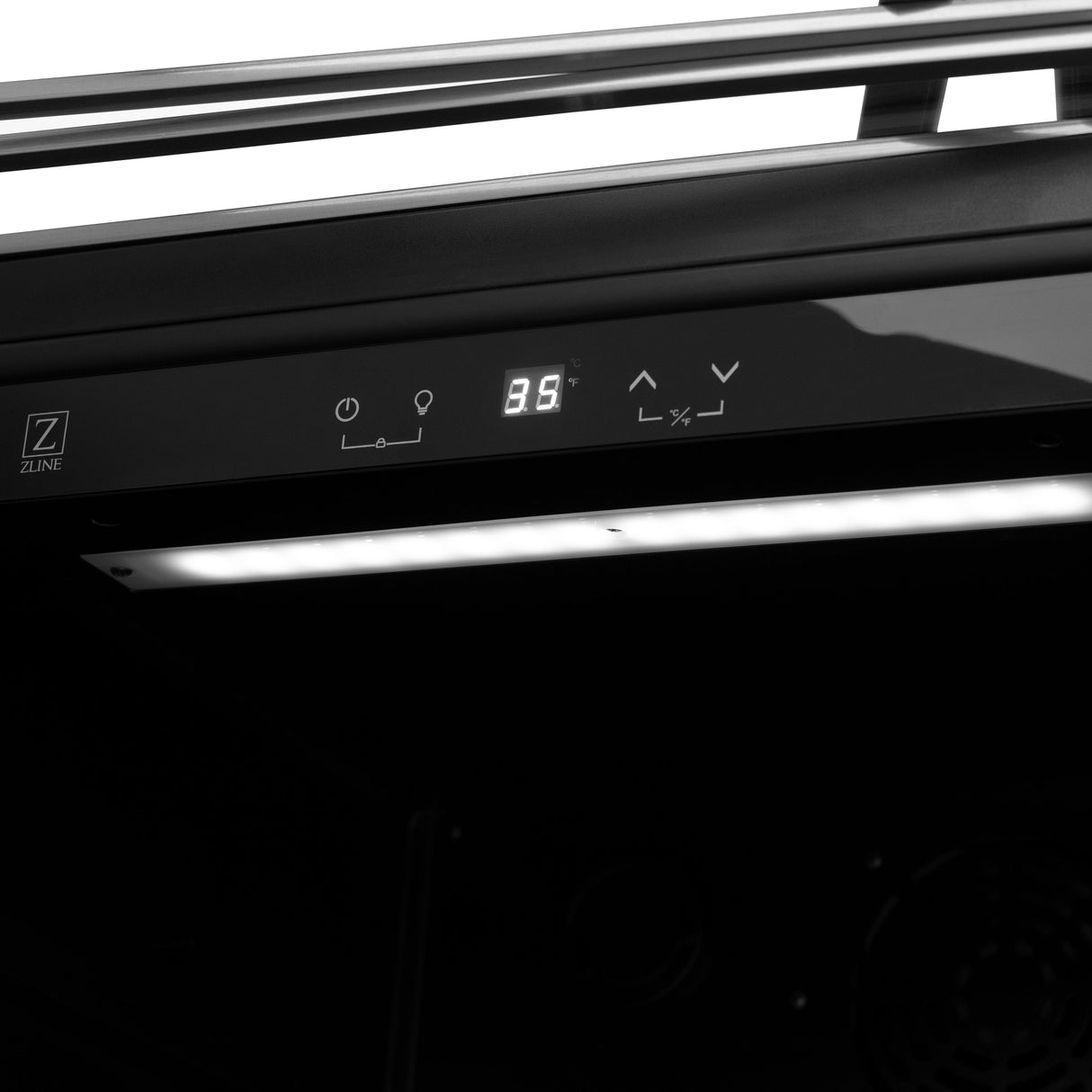 ZLINE Autograph Edition 24" Monument 154 Can Beverage Fridge in Stainless Steel with Champagne Bronze Accents (RBVZ-US-24-CB)