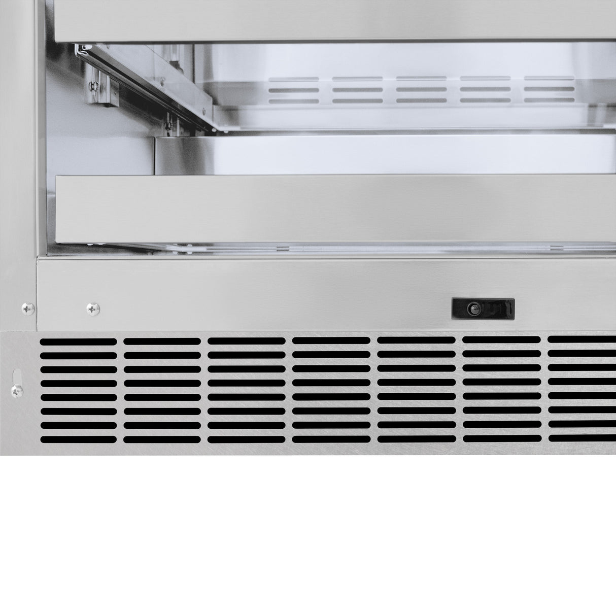 ZLINE 24 in. Touchstone Dual Zone 44 Bottle Wine Cooler with Satin Stainless Steel Glass Door (RWDO-SN-24)