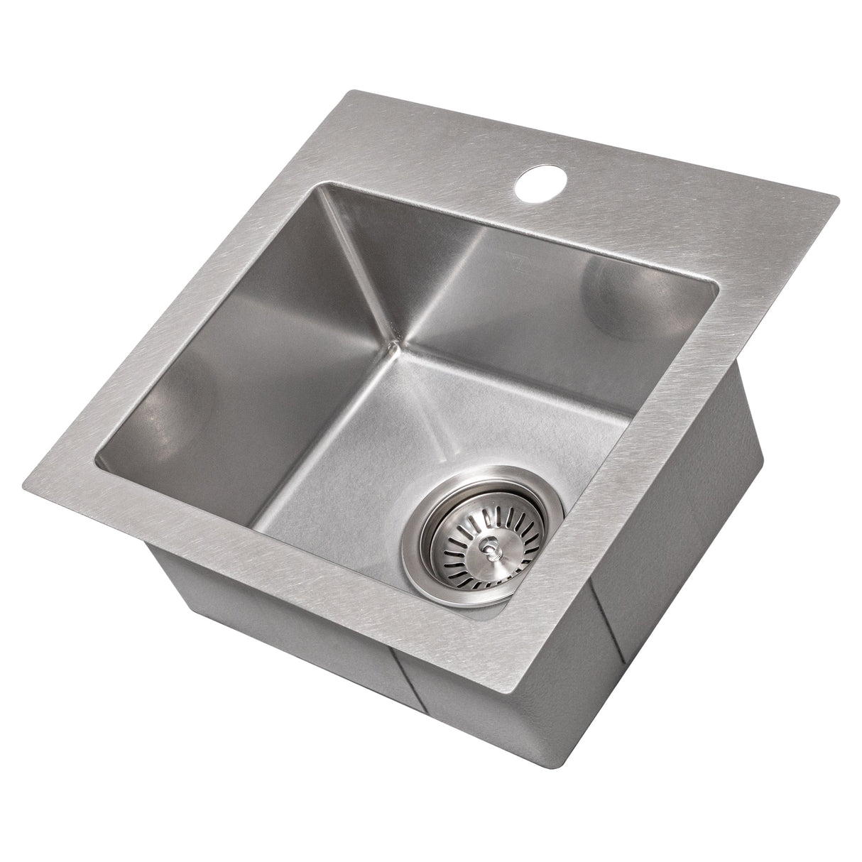 ZLINE 15 in. Donner Topmount Single Bowl Satin Stainless Steel Bar Kitchen Sink (STS-15S)