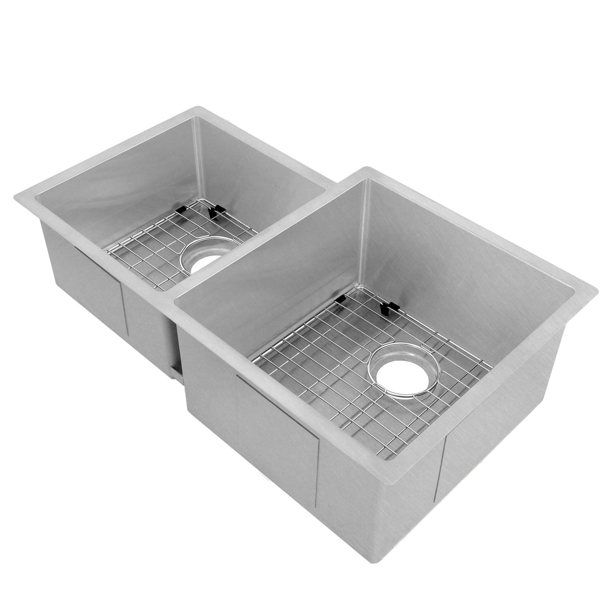 ZLINE 32 in. Jackson Undermount Double Bowl Stainless Steel Kitchen Sink with Bottom Grid (SRDR-32)