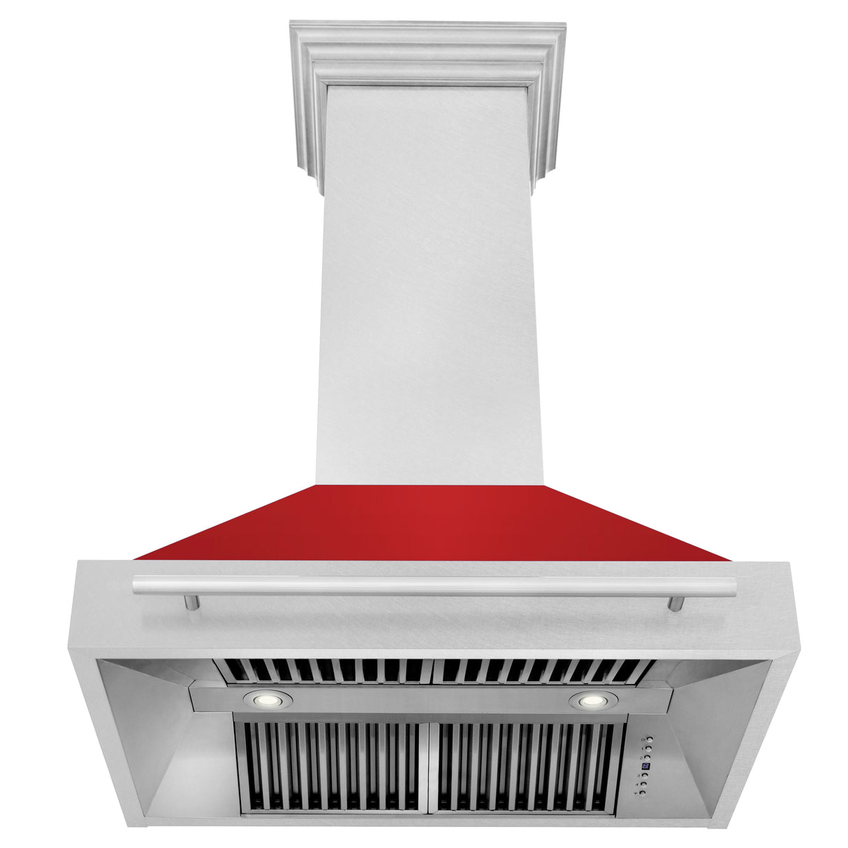 ZLINE 36" Fingerprint Resistant Stainless Steel Range Hood with Red Matte Shell (8654SNX-RM36)