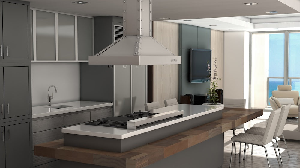 ZLINE 30 in. Designer Series Satin Stainless Steel Island Range Hood (KB2i-4SSXS-30)