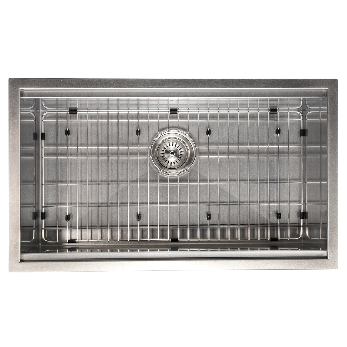 ZLINE 33 in. Garmisch Undermount Single Bowl Satin Stainless Steel Kitchen Sink with Bottom Grid and Accessories (SLS-33S)