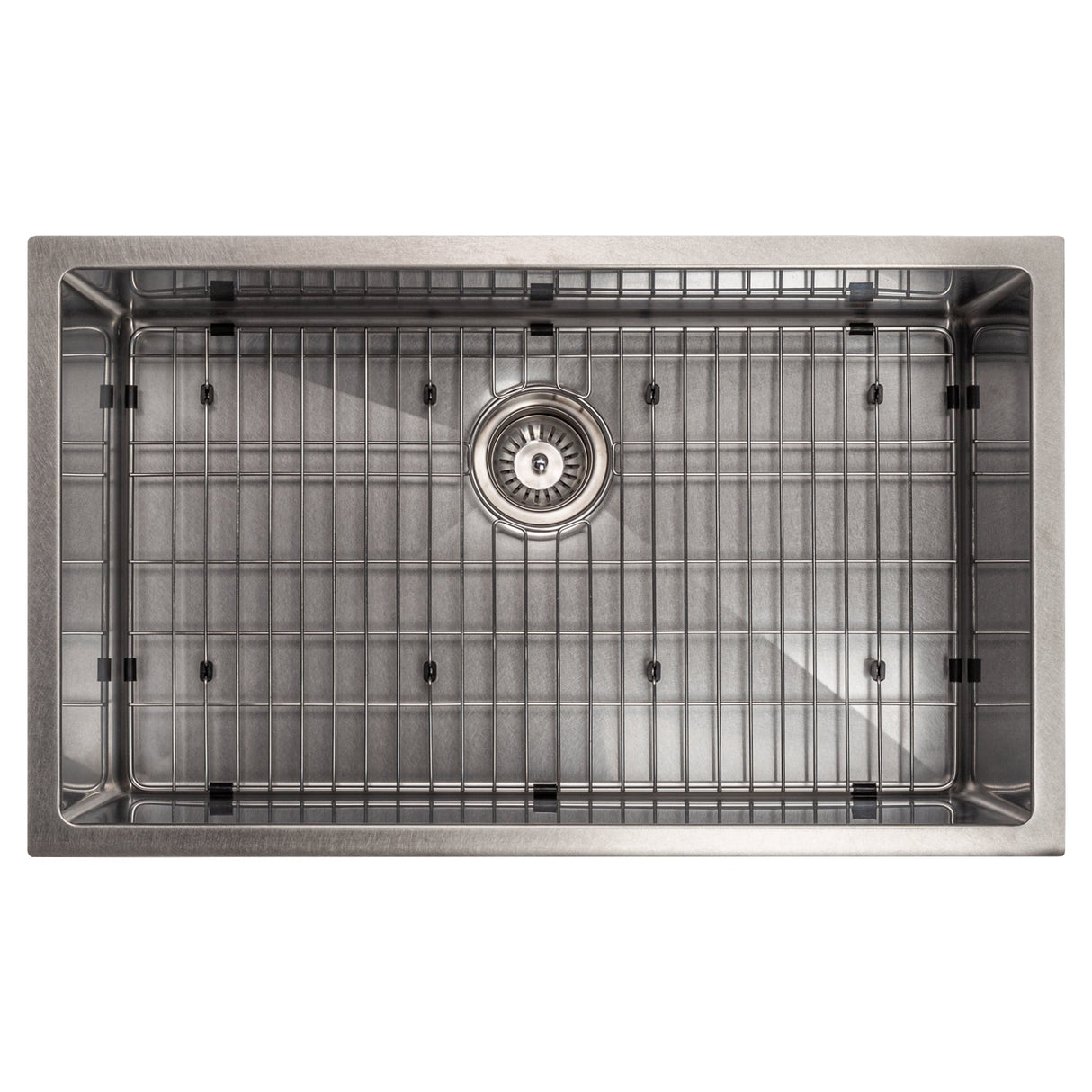 ZLINE 33 in. Meribel Undermount Single Bowl Satin Stainless Steel Kitchen Sink with Bottom Grid (SRS-33S)