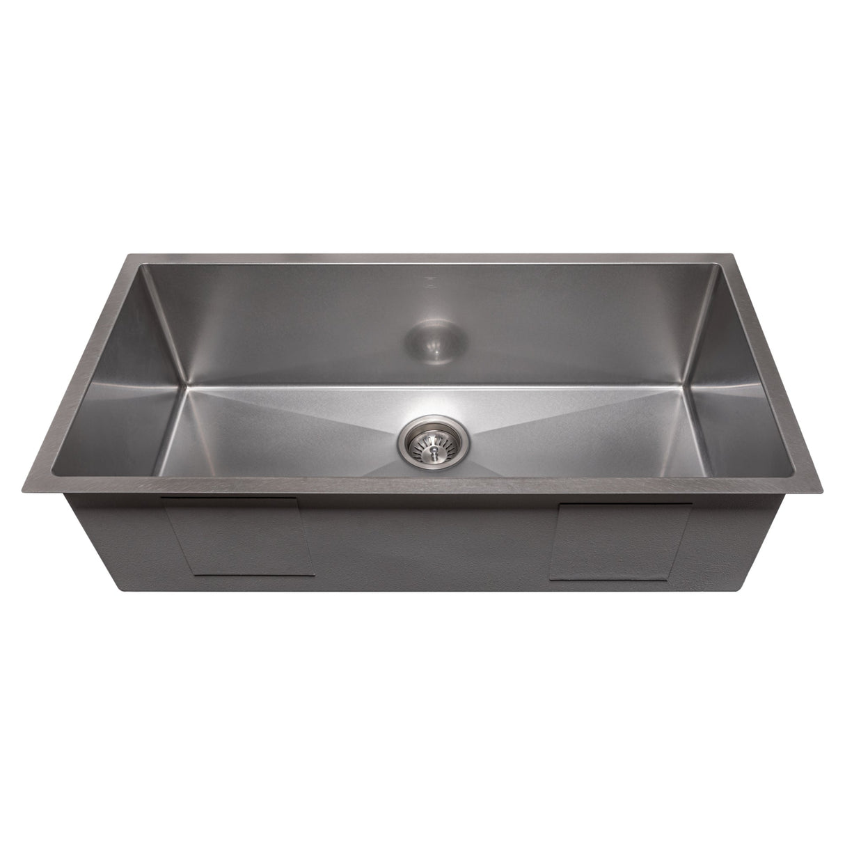 ZLINE 36 in. Meribel Undermount Single Bowl Satin Stainless Steel Kitchen Sink with Bottom Grid (SRS-36S)