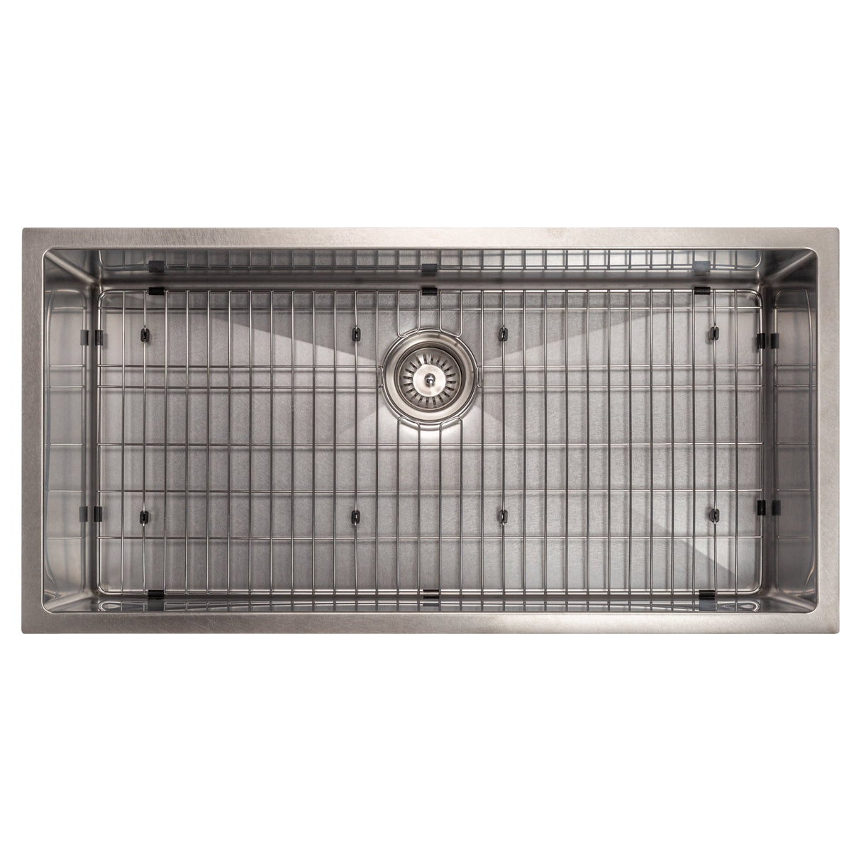 ZLINE 36 in. Meribel Undermount Single Bowl Satin Stainless Steel Kitchen Sink with Bottom Grid (SRS-36S)