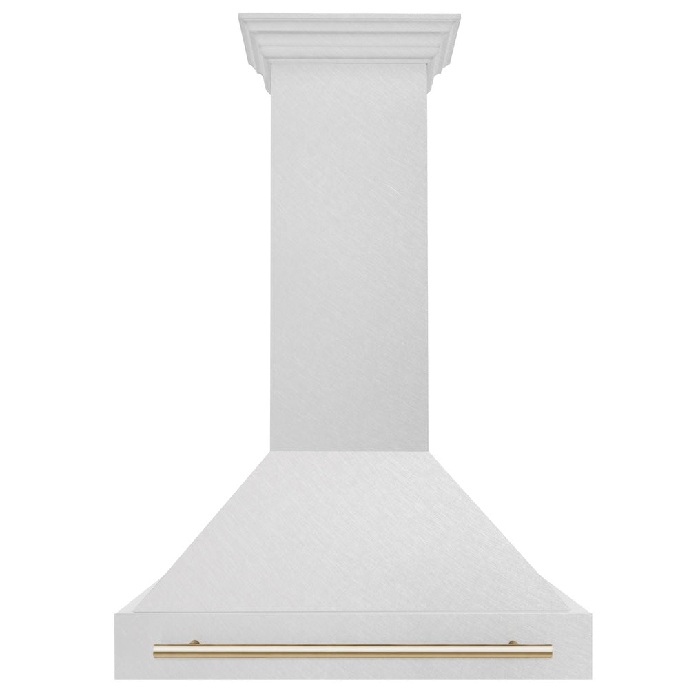 ZLINE Autograph Edition 36" Fingerprint Resistant Stainless Steel Range Hood with Polished Gold Handle (8654SNZ-36-G)