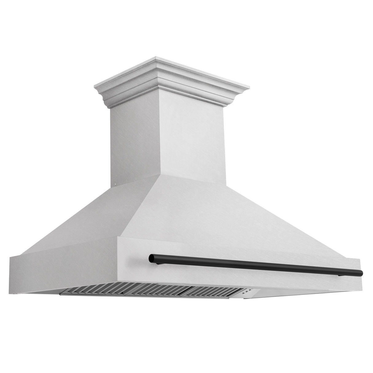 ZLINE Autograph Edition 48" Fingerprint Resistant Stainless Steel Range Hood with Matte Black Handle (8654SNZ-48-MB)