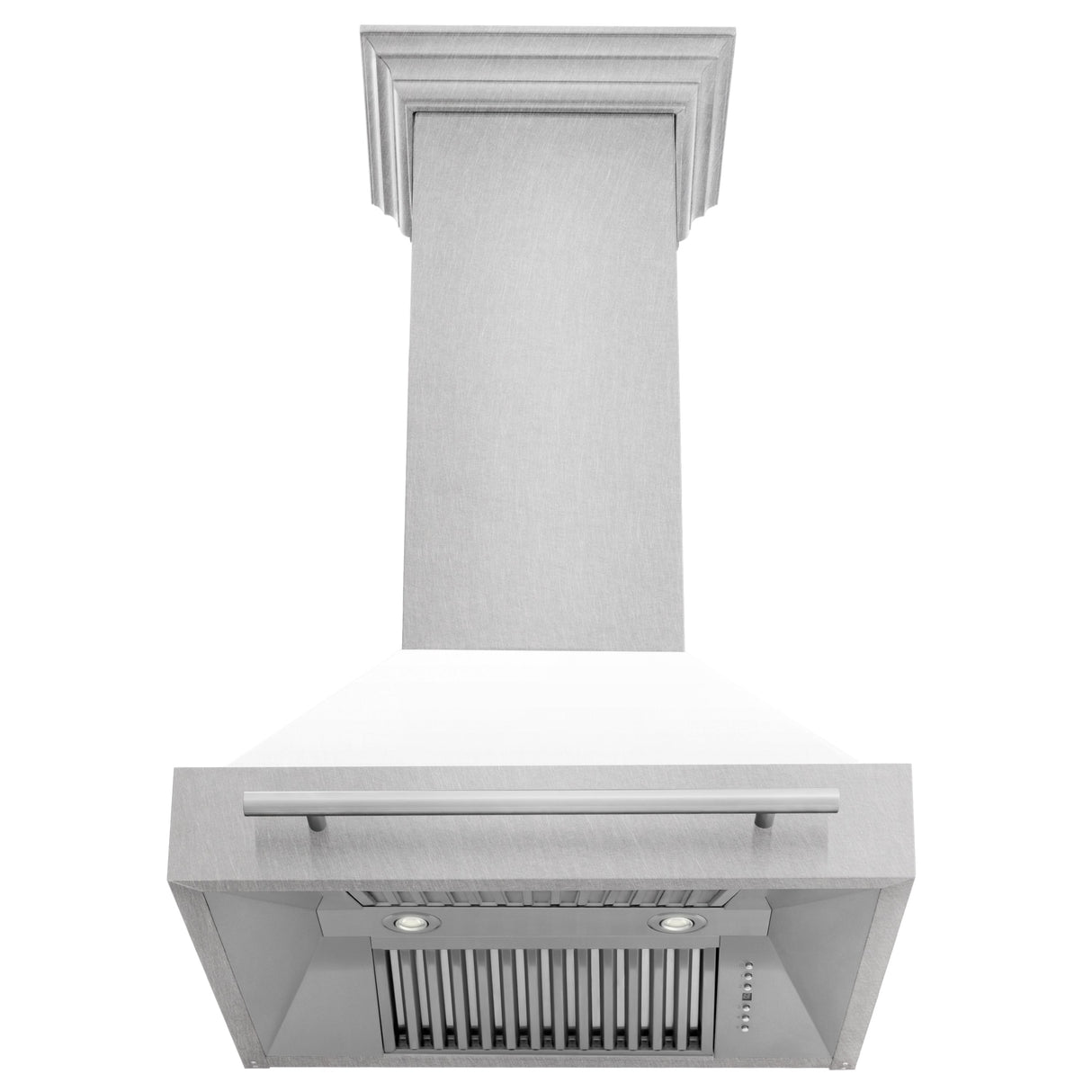 ZLINE 30" Fingerprint Resistant Stainless Steel Range Hood with White Matte Shell (8654SNX-WM30)
