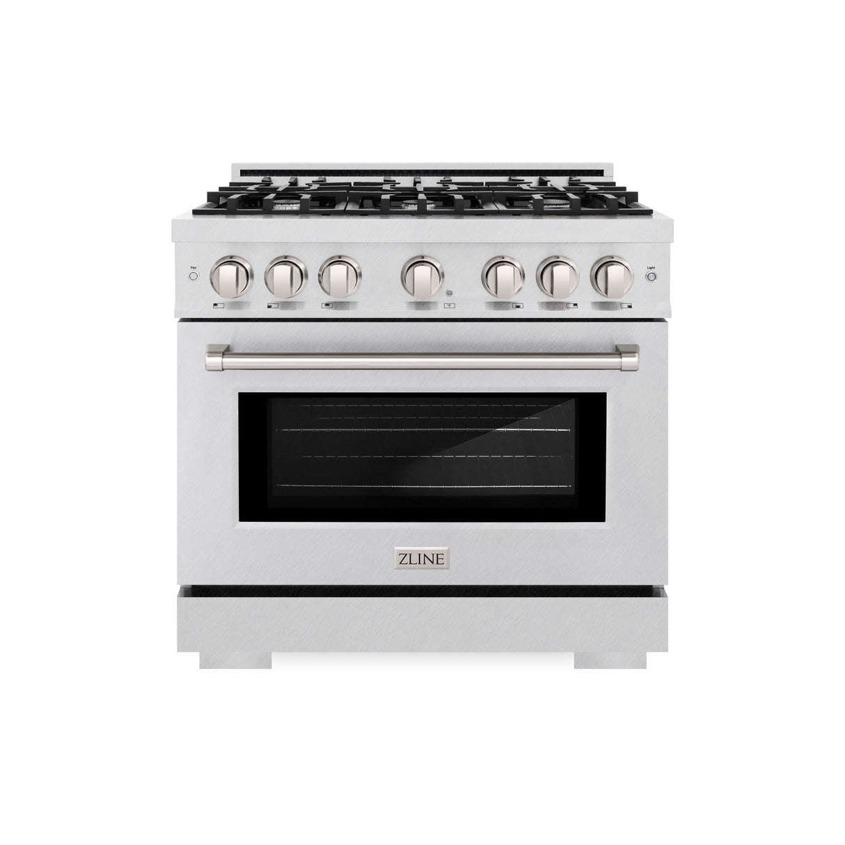 ZLINE 36 in. 5.2 cu. ft. Select Gas Range with 6 Burner Cooktop and Convection Gas Oven in Satin Stainless Steel (HGRS-36)
