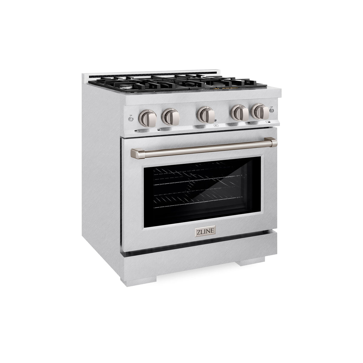 ZLINE 30 in. 4.2 cu. ft. Select Gas Range with 4 Burner Cooktop and Convection Gas Oven in Satin Stainless Steel (HGRS-30)