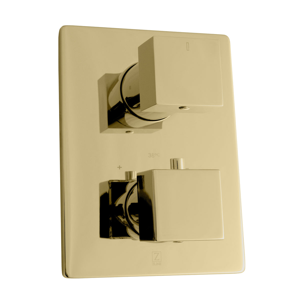 ZLINE Autograph Edition Crystal Bay Thermostatic Shower System with Body Jets in Polished Gold (CBY-SHS-T3-PG)