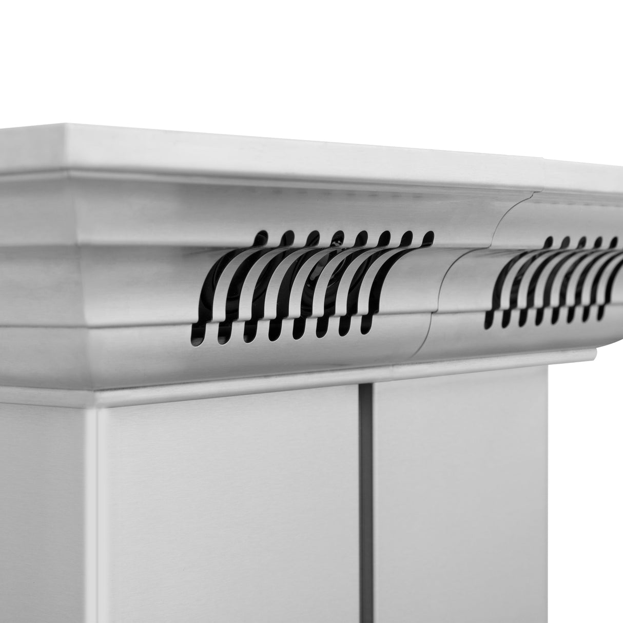 36" ZLINE CrownSound™Ducted Vent Island Mount Range Hood in Stainless Steel with Built-in Bluetooth Speakers (KE2iCRN-BT-36)