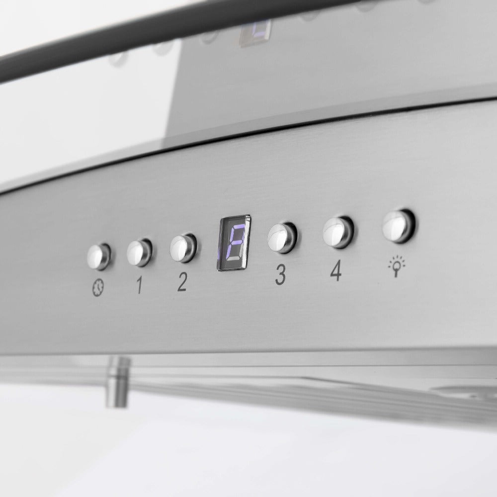 ZLINE 30 in. Convertible Vent Island Mount Range Hood in Stainless Steel & Glass (GL5i-30)