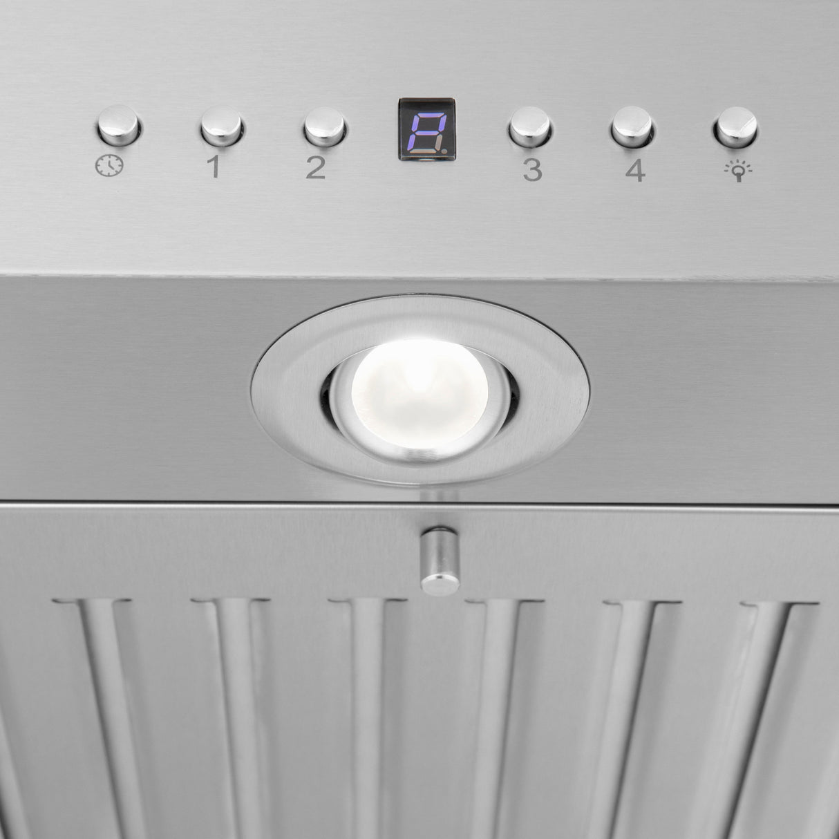 48" ZLINE CrownSound™Ducted Vent Island Mount Range Hood in Stainless Steel with Built-in Bluetooth Speakers (KE2iCRN-BT-48)