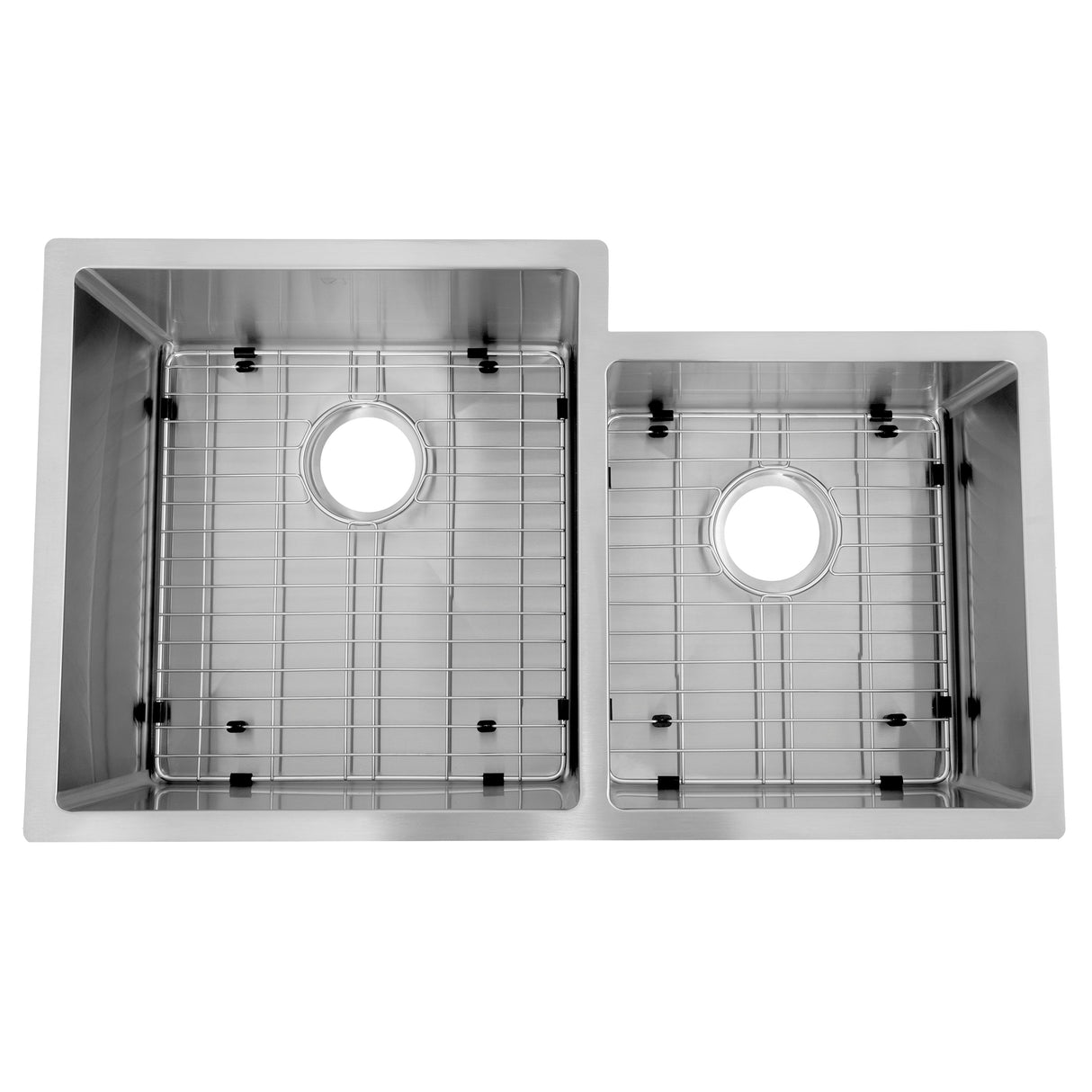 ZLINE 32 in. Jackson Undermount Double Bowl Stainless Steel Kitchen Sink with Bottom Grid (SRDR-32)