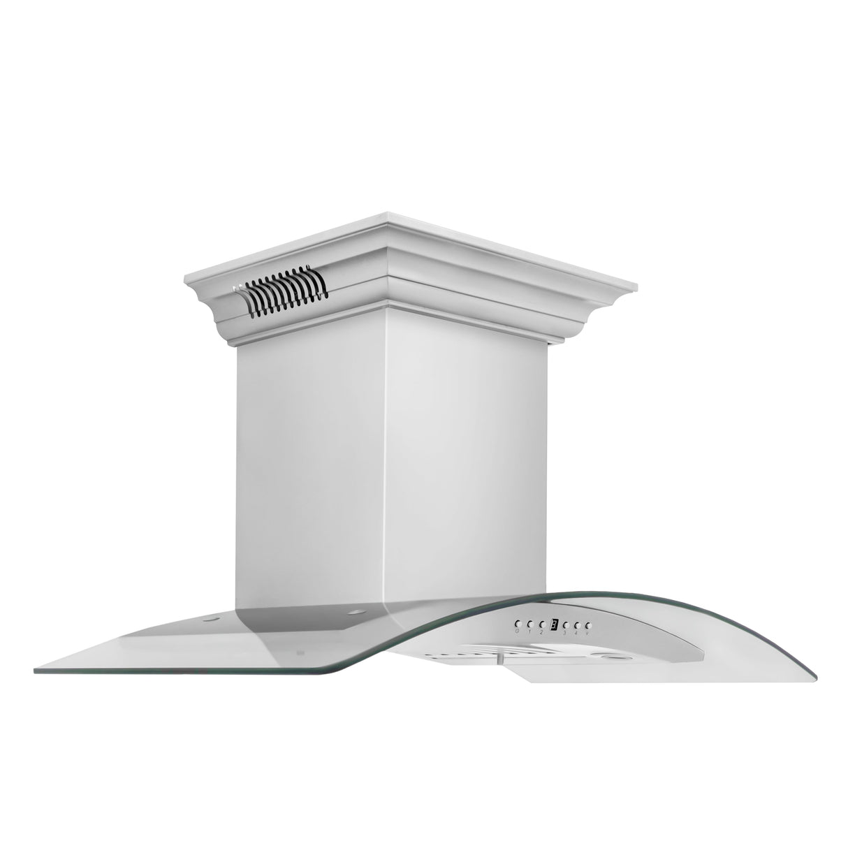 36" ZLINE CrownSound™Ducted Vent Wall Mount Range Hood in Stainless Steel with Built-in Bluetooth Speakers (KN4CRN-BT-36)