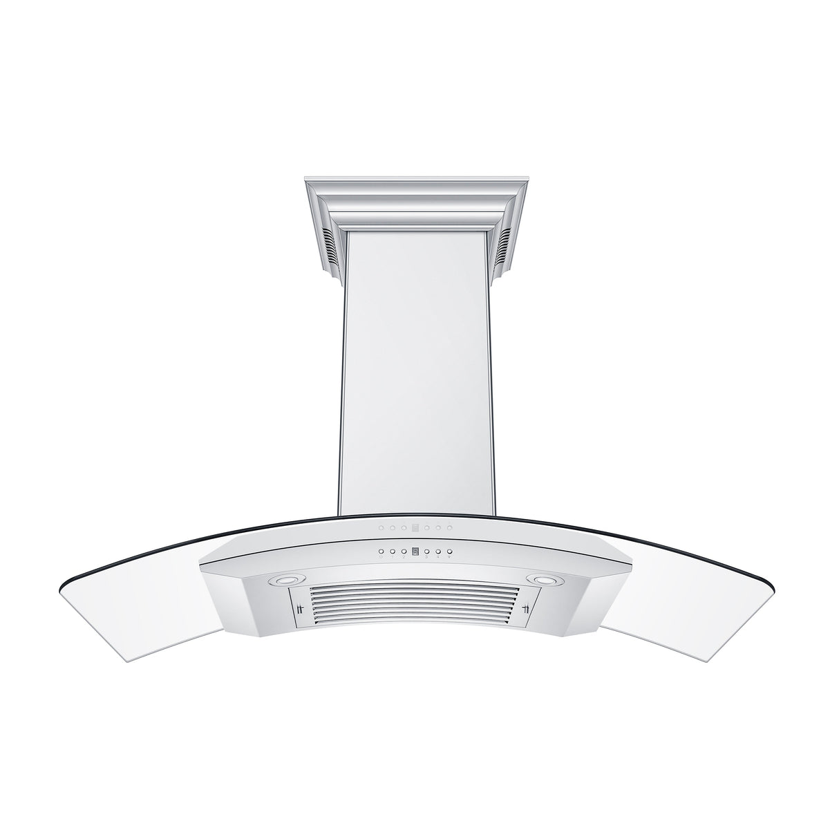48" ZLINE CrownSound™Ducted Vent Wall Mount Range Hood in Stainless Steel with Built-in Bluetooth Speakers (KN4CRN-BT-48)