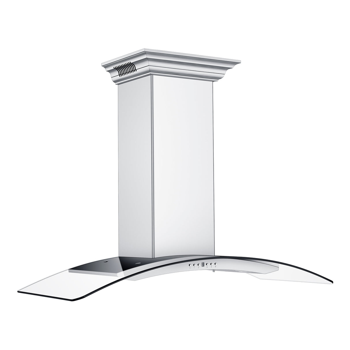 48" ZLINE CrownSound™Ducted Vent Wall Mount Range Hood in Stainless Steel with Built-in Bluetooth Speakers (KN4CRN-BT-48)
