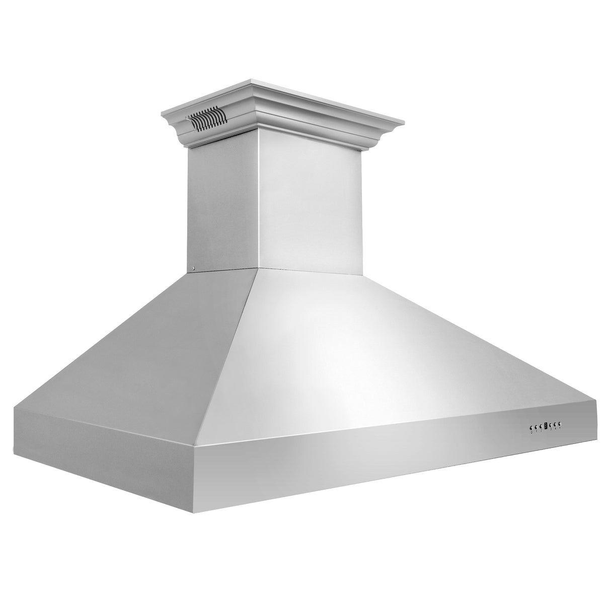 48" ZLINE CrownSound™Ducted Vent Professional Wall Mount Range Hood in Stainless Steel with Built-in Bluetooth Speakers (697CRN-BT-48)