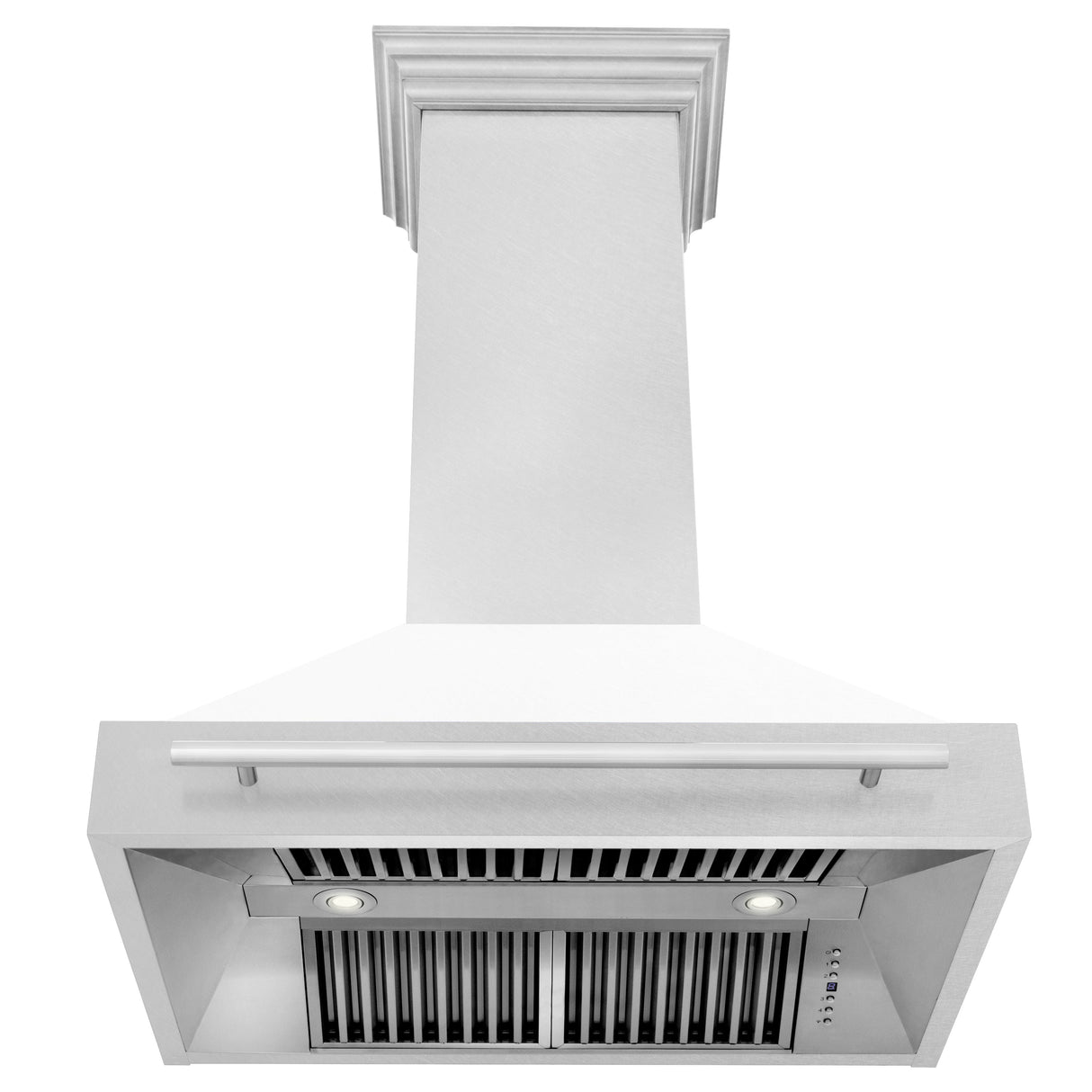 ZLINE 36" Fingerprint Resistant Stainless Steel Range Hood with White Matte Shell (8654SNX-WM36)