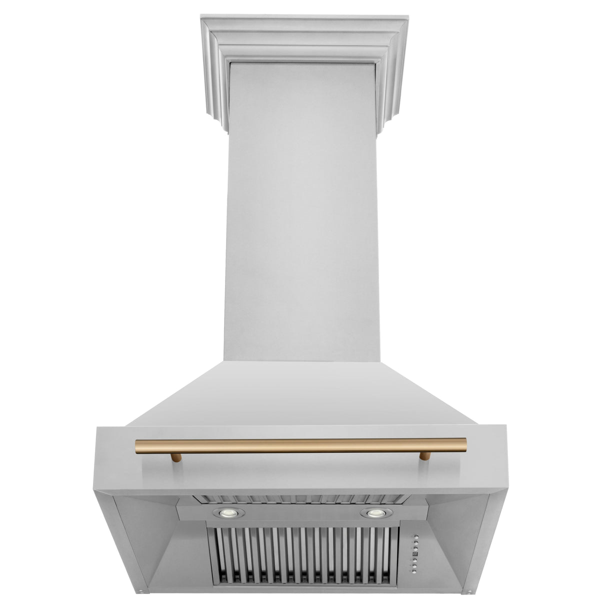 ZLINE Autograph Edition 30" Stainless Steel Range Hood with Stainless Steel Shell and Champagne Bronze Handle (8654STZ-30-CB)